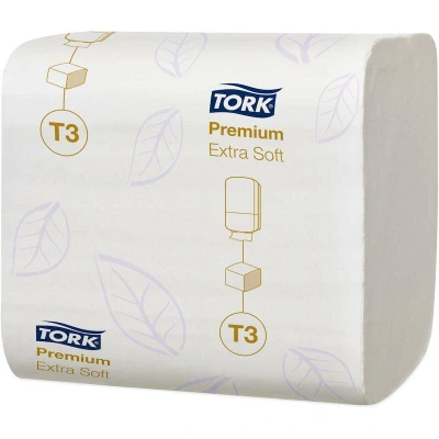 Afbeelding van Tork premium toiletpapier vouw 2 lgs wit 19x11 cm doos à 7560 vel (114276)