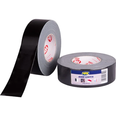 Afbeelding van HPX Gaffa tape 6000 &#039;Sound &amp; Light&#039; zwart 50 mm x meter