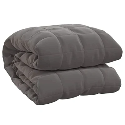 Image de vidaXL Couverture lestée Gris 200x220 cm 9 kg Tissu3154785