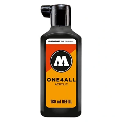 Afbeelding van Molotow ONE4ALL™ 180ml Zwarte navul Inkt op acrylbasis
