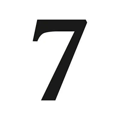 Afbeelding van Sticker nummer 7 zwart, hoogte 10 cm, zelfklevend huisnummer I cijfer om op te plakken voor buiten, brievenbus, deur, weerbestendig, KFZ_471_7