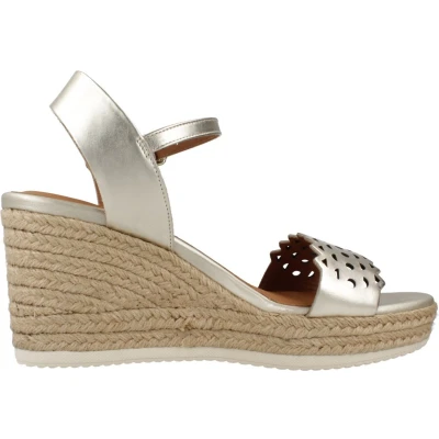 Afbeelding van Geox Ponza Espadrilles, Dames, Maat: 39.5, Light gold Leer