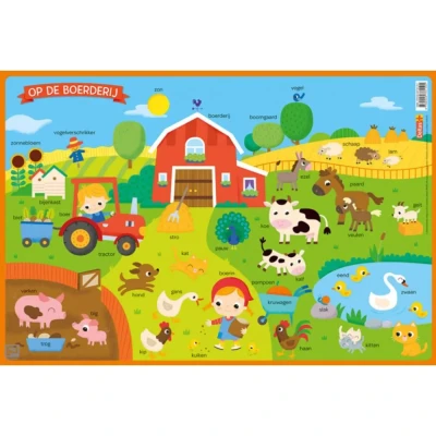 Afbeelding van Deltas Onderlegger Op De Boerderij Junior 47,5 X 32 Cm Pvc