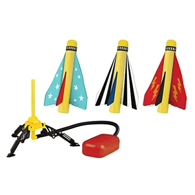 Afbeelding van moses. 30321 Penomint Experimenteel speelgoed voor kinderen, 3 kleurrijke raketten en 1 schiethelling, outdoorspeelgoed kleine onderzoekers