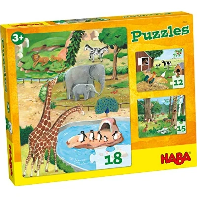 Afbeelding van HABA Tiere Puzzel voor kinderen, Maat: One Size, Multi coloured