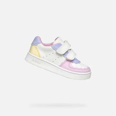 Afbeelding van Geox Sneakers laag voor kinderen, Maat: 25, White light yellow Kunststof/ textiel