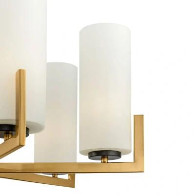 Afbeelding van Maytoni Fortano kroonluchter 6 lamps glazen kap