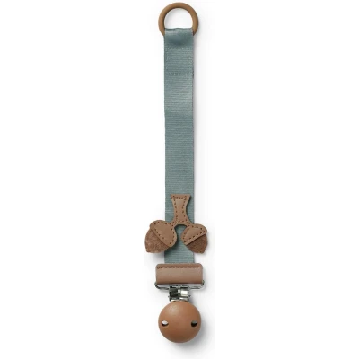 Afbeelding van Elodie Fopspeenketting Hout Speenkoord Speenclip Fopspeenhouder Hazy Jade Acorn