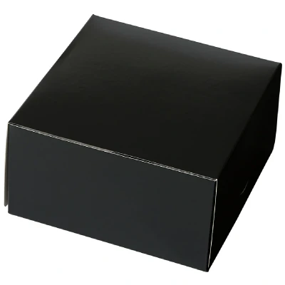 Afbeelding van Taartdoos 15x15x8cm. Zwart 50st