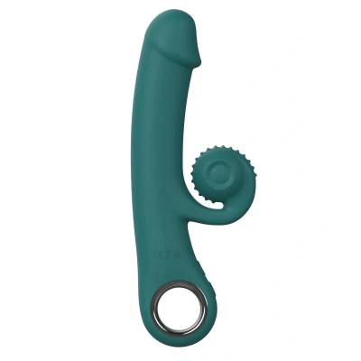 Afbeelding van Online Only Double Lust Flexibele Snail Vibrator Groen