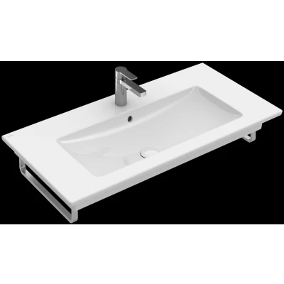 Afbeelding van Villeroy &amp; Boch Venticello meubelwastafel 100x50 cm met 1 kraangat overloop CeramicPlus, wit