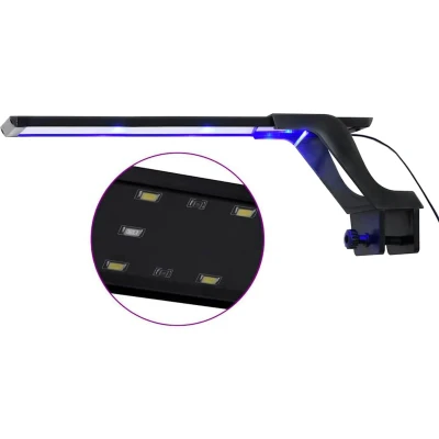 Afbeelding van vidaXL Aquariumlamp met klem LED 35 55 cm blauw en wit