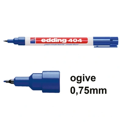 Image de edding 404 Marqueur permanent, pointe ogive, bleu