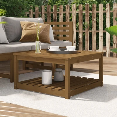 Afbeelding van Tuintafel 82,5x82,5x45 cm massief grenenhout honingbruin