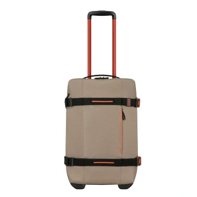 Afbeelding van American Tourister Urban Track Wheeled Duffle S Coated beige/orange
