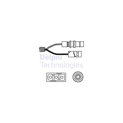 Afbeelding van DELPHI ES10276 12B1 Lambdasonde Vingersonde, Verwarmd MERCEDES BENZ: W124 Estate, Saloon, E Class Convertible