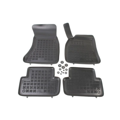 Afbeelding van REZAW PLAST 200308 Vloermatset Rubber voor en achter 4 Zwart Op maat gemaakt AUDI: A4 B8 Avant, Saloon, A5 Sportback