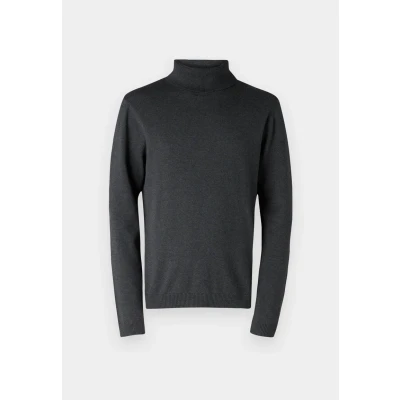Afbeelding van Jack &amp; Jones Jjebasic KNIT ROLL NECK Trui, Heren, Maat: XS, Dark grey melange