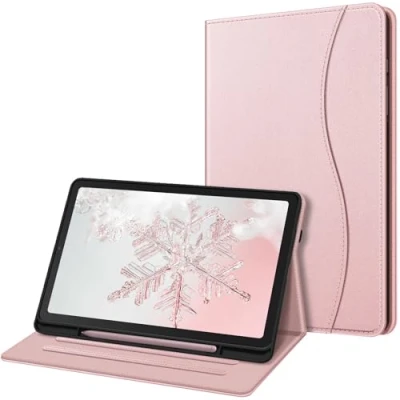 Afbeelding van Fintie Case voor Samsung Galaxy Tab S6 Lite 10.4 Inch Tablet 2020 Release Model SM P610 (Wi Fi) P615 (LTE) Multi Angle View Folio Stand Cover met Pocket, Roségoud