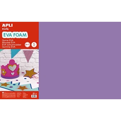 Afbeelding van Apli Kids EVA Foam vellen 60 x 40 cm Lila 5 vel
