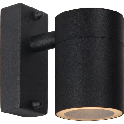 Afbeelding van Lucide ARNE LED Wandspot Buiten Ø 6,3 cm GU10 1x5W 2700K IP44 Zwart