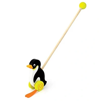 Afbeelding van Viga Toys 50962 trekspeelgoed duwstok pinguïn