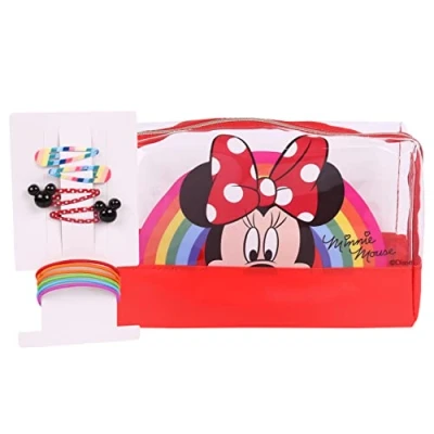 Afbeelding van Minnie Mouse Toilettas, transparant + Manchetknopen, Elastiekjes