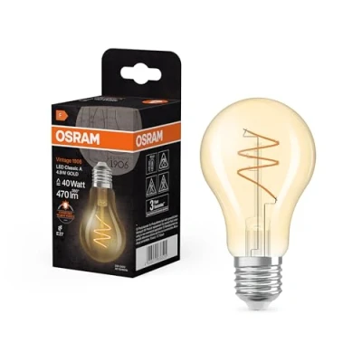 Afbeelding van OSRAM LED Vintage E27 4,9W 2.700K Spiraal gloeidraad goud
