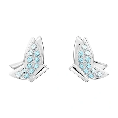 Afbeelding van Swarovski dames MP LILIA PE STUD BLU/RHS in de kleur Zilver