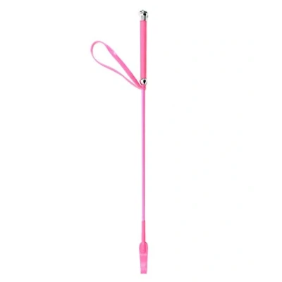 Afbeelding van Rimba Bondage Play Paardrijzweep met flapje 65 cm hot pink