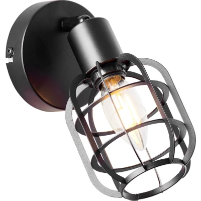 Afbeelding van wandlamp Spacid Zwart Metaal Brilliant
