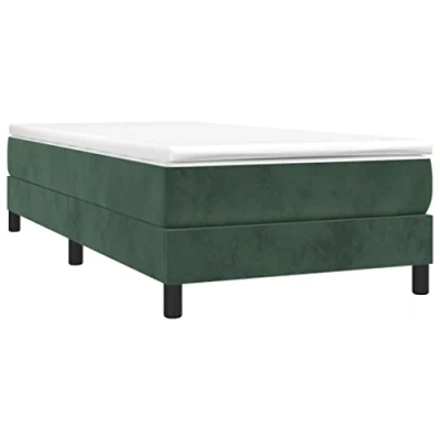 Afbeelding van Boxspringframe fluweel donkergroen 90x200 cm
