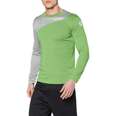 Afbeelding van Kempa Core 2.0 Longsleeve Hoop Groen Donker Grijs Melange Maat XL