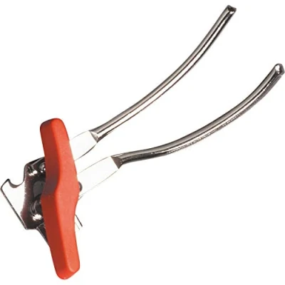 Afbeelding van Tangen blikopener, met flesopener, Lengte: 15,5 cm, Staal/kunststof, Tang Winner, Zilver/Rood