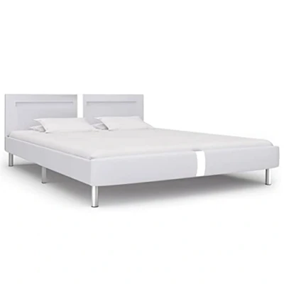 Image de vidaXL Cadre de lit avec LED sans matelas blanc 180x200 cm280855