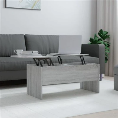 Afbeelding van vidaXL Salontafel 102x50,5x46,5 cm bewerkt hout grijs sonoma eiken
