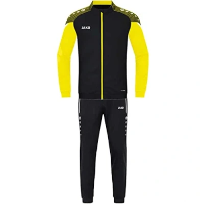 Afbeelding van Trainingspak polyester Performance Zwart/zachtgeel / 116