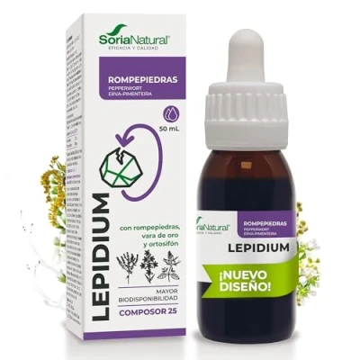 Afbeelding van Soria Natural Composor 25 Steenbreker, gouden stok, cyclodextrines levergezondheid, nuttig bij stenen en stenen, diureticum, 50 ml fles