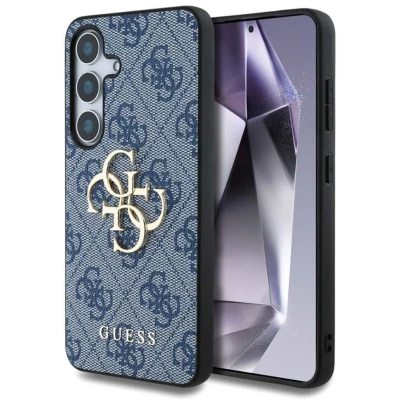 Afbeelding van Guess Geschikt voor S25 Backcover 4G PU Big Logo Blauw