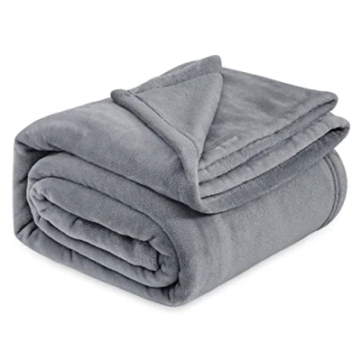 Afbeelding van BEDSURE Fleecedeken Warm en zacht winterdeken, bankdeken, XXL deken, 220 x 240 cm, grijs