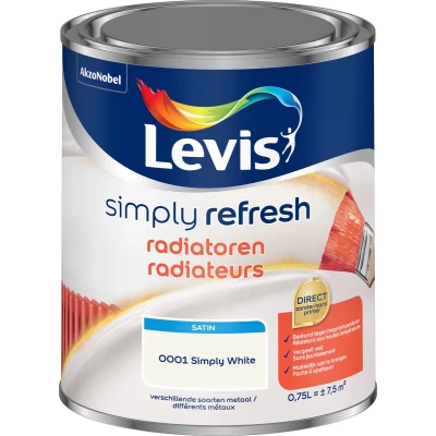 Afbeelding van Levis Simply Refresh Radiatoren Satin Wit 0.75L