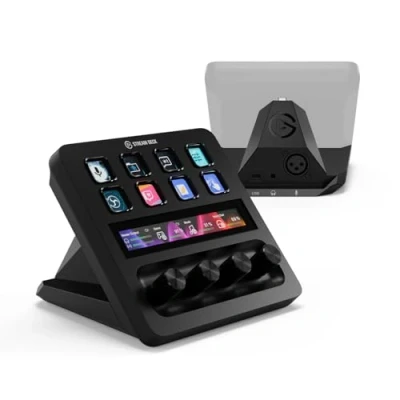 Afbeelding van Elgato Stream Deck + XLR Aansluiting Audiomixer Touch LCD PC Mac 3.5 jack Zwart
