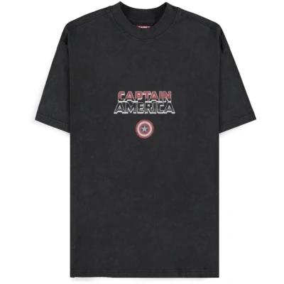 Afbeelding van Marvel Captain America 3 Heroes Heren T shirt S Zwart