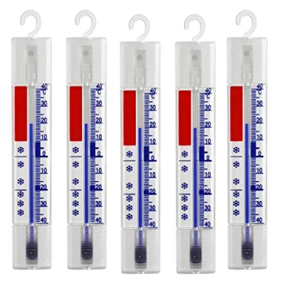 Afbeelding van Lantelme 5 analoge thermometers voor koelkast, vriezer, koelbox met haken +/ 40 C 3293