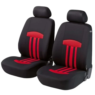 Afbeelding van WALSER ZIPP IT Basic Kent 11797 Stoelhoes Zwart, Rood Polyester Voor VOLKSWAGEN: Polo V Hatchback, Caddy 3, IV OPEL: Astra G Saloon