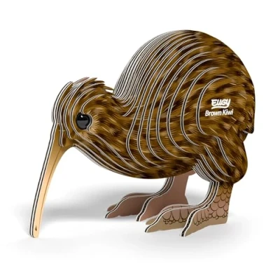 Afbeelding van EUGY Bruine kiwi, 3D knutselset