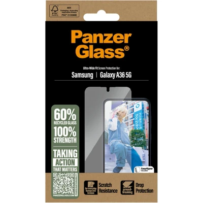 Afbeelding van PanzerGlass Ultra Wide Fit Screenprotector incl. applicator voor de Samsung Galaxy A36