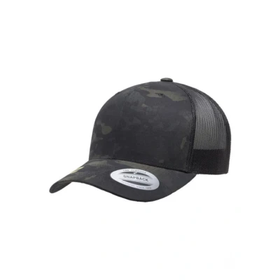 Afbeelding van Flexfit Retro Trucker Multicam Pet black, Maat: One Size, Black