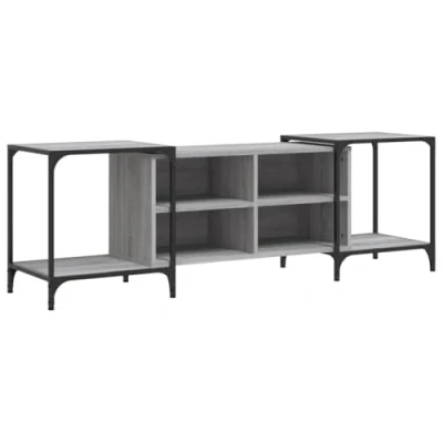 Image de vidaXL Meuble TV sonoma gris 153x37x50 cm bois d&#039;ingénierie837605