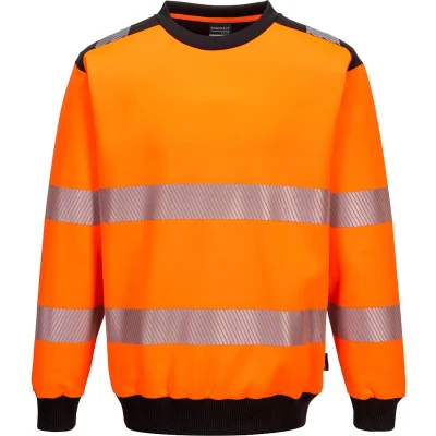 Afbeelding van PW3 Hi Vis Sweatshirt met ronde hals maat 4XL, OrBk